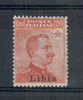 LIBIA 1918 FRANCOBOLLO SOPRASTAMPATO LIBIA 20 C. ** MNH - Libia