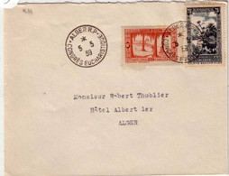 ALGERIE - 1939 -   LETTRE De ALGER - OBLITERATION TEMPORAIRE Du CONGRES EUCHARISTIQUE - Storia Postale