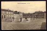 CPA  ANCIENNE- FRANCE- GIVRY-EN-ARGONNE (51)- LA PLACE DU BOURG AVEC BELLE ANIMATION- COMMERCES- 3 CAFÉS.. - Givry En Argonne