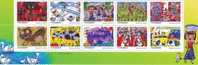 Block 10 2006 Kid Drawing Stamps Bird Aboriginal Geese Cat Ox Cattle Whale Dance Music Bus Chicken - Oies