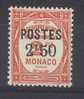 Monaco 1937 2f50/2f MLH(*) - Ongebruikt