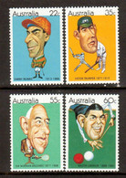 Australia 1981 MiNr. 741 - 744  Australien Caricatures Sports Tennis Billiards Cricket 4v MNH**  2,60 € - Ungebraucht