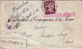 CONVOCATION DU TRIBUNAL DE COMMERCE DE PARIS 23-5-1929 - TAXE SIMPLE 50c - 1859-1959 Cartas & Documentos