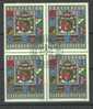 Liechtenstein  :  Yv  537  (o)   Bloc De 4 - Used Stamps