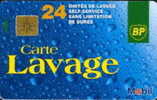 # Carte A Puce Portemonnaie Lavage Mobil 14 - Mobil/BP 24u So3  - Tres Bon Etat - - Lavage Auto