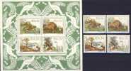 #RSA 1982. Prehistoric Animals. Michel 622-25 + Block 14 MNH(**). - Neufs