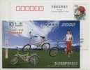 Lithium Battery Electric Bicycle,Bike,China 2003 Wuxian Energy Technology Company Advertising Postal Stationery Card - Wielrennen