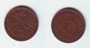 Germany 1 Pfennig 1912 E - 1 Pfennig