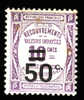 TAXE  1917 -  Y&T  51 -  Recouvrements -   50c Sur 10c Violet  - Neuf Sans Charnière Cote 11e - 1859-1959 Gebraucht