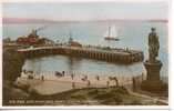 ARGYLL - DUNOON -  THE PIER AND HIGHLAND MARY STATUE RP 1929  Arg81 - Argyllshire