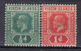 SS3601 - VIRGIN ISLANDS 1921 , Yvert N. 48/49  * - Britse Maagdeneilanden