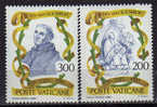 Jan Van  Ruysbroeck (chapelain De La Cathedrale Sainte-Gudule. Bruxelles) 2 T-p Neufs ** VATICAN - Unused Stamps