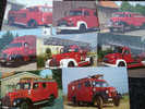 SERIE DA 8 CARTOLINE CAMION  POMPIERI Vigili Del Fuoco FIRE ENGINE FORD Periodo 1950/1959 - Transporter & LKW