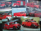 SERIE DA 8 CARTOLINE CAMION  POMPIERI Vigili Del Fuoco FIRE ENGINE MAN Periodo 1936/1981 - Transporter & LKW