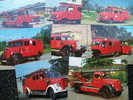 SERIE DA 8 CARTOLINE CAMION  POMPIERI Vigili Del Fuoco FIRE ENGINE OPEL Periodo 1939/1968 - Trucks, Vans &  Lorries