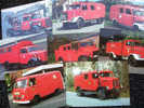 SERIE DA 8 CARTOLINE CAMION  POMPIERI Vigili Del Fuoco FIRE ENGINE BORGWARD  Periodo 1935/19681 - Trucks, Vans &  Lorries