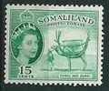 Brit. Somaliland 1953  QE II - Kamel  15 C  Mi-Nr.123  Falz  * / MH - Somaliland (Herrschaft ...-1959)