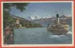 D377, Oberhofen, Bateau, Lac, See, Circulée  1928 - Oberhofen Am Thunersee