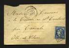 Emission De Bordeaux Sur Lettre De 1871 Avec N° 45C Pour Cherbourg - 1870 Bordeaux Printing