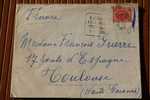 LETTRE DE TUNISIE:ILE DES LOTHOPHAGES EN PROTECTORAT FRANCAIS- 1951 TIMBRE A DATE CAD DAGUIN   > P/ TOULOUSE - Covers & Documents