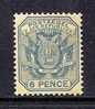 ZUID AFRIKAANSE REPUBLIEK 1895 Mint Hinged Stamp(s) 6d Pale Dull Blue Saccnr. 215 - Transvaal (1870-1909)