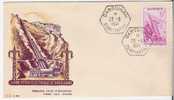 ALGERIE , FDC Enveloppe 1er Jour  Usine De DARGUINAH Yt 313,  23/06/1954 - FDC