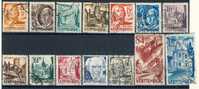 Germany French Zone VF Used  Complete Set Of 14  " 2nd Issue Wuerttemberg "  Stamps - Autres & Non Classés