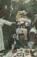 AK Pfingsten Whitsun Picknick Mode Musik Harmonika Color 1910 #02 - Pentecostés