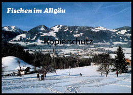 ÄLTERE POSTKARTE FISCHEN IM ALLGÄU NEBELHORN RUBIHORN WINTER Skifahren Ski Skiing Schnee Snow Hiver Neige Druckfehler - Fischen