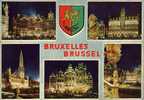 Bruxelles Brussel Blason Très Belle Carte Multi-vues - Panoramische Zichten, Meerdere Zichten