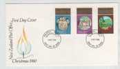 New Zealand FDC Christmas 1-10-1980 With Cachet - FDC