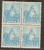 India 1955 2As Charkha Women Sg 358 / Sc 258 BLK/4 MNH Inde Indien - Nuevos