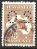 Australia 1915 Kangaroo 3rd Watermark 6d Brown Perf OS Used - Actual Stamp - Usados