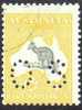 Australia 1915 Kangaroo 3rd Watermark 5 Shillings Grey & Yellow Perf OS Used - Used Stamps