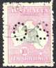 Australia 1915 Kangaroo 3rd Watermark 10 Shillings Grey & Pink Perf OS Used - Actual Stamp - Usados