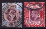 Grande Bretagne Edouard VII T.Ob N°115.116.1902.10 C.95€ - Usati