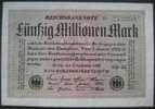 50 Mio Mark 1923 (WPM 109c) 50000000 1.9.1923 - 50 Miljoen Mark