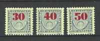 Liechtenstein  -  Taxes  :  Mi  26-28  * - Postage Due