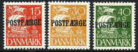 Denmark Q12-14 Mint Hinged Parcel Post Set From 1927-30 - Postpaketten