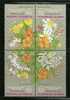 Marshall Islands    "Chrristmas 1986-Flowers "   Set   SC# 128-31a (Block Of 4)  MNH** - Islas Marshall