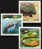 Brazil 1979 Mi.No. 1709 - 1711 Brasilien Marine Life Turtles Nationalpark Amazonas 3v MNH**  4,60 € - Tortues