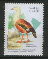 Brazil 1991 Mi.No. 2414 Brasilien Birds Vogel Orinoco Goose UNCED 1v MNH** - Oies