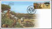 ISRAEL 2011 - Endangered Even-Toed Ungulates - Spotted Deer - White Oryx - Gazelle - Roe Deer - ATM Postal Label - FDC - Vignette [ATM]