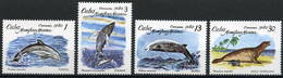 Cuba 1980 Kuba Mi.No. 2483 - 2486 Marine Life Whales 4v MNH**  7,50 € - Baleines