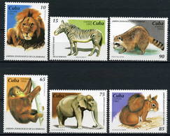 Cuba 1995 Mi.No. 3852 - 3857 Kuba Animals ZOO 6v MNH** 9,00 € - Ungebraucht