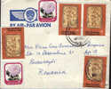 New Zealand-Letter Circulated By Airmail,in Bucharest, Romania 1976-franking "rich" - Briefe U. Dokumente