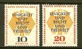 BERLIN 1957 MNH Stamp(s) Unity, Right, Freedom 174-175 #1254 - Ungebraucht