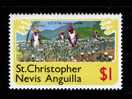 CHRISTOPHER NEVIS ANGUILLA - 1978 $1 DEFINITIVE STAMP FINE MNH ** - St.Cristopher-Nevis & Anguilla (...-1980)