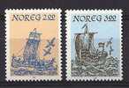 Norway, Year 1983, Mi 891-892, Norwegian Boats, MNH ** - Nuevos