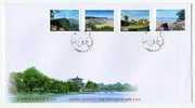 FDC 1998 Quemoy National Park Stamps Mount Coast Rock Tower Geology Lake Ship Island - Eilanden
